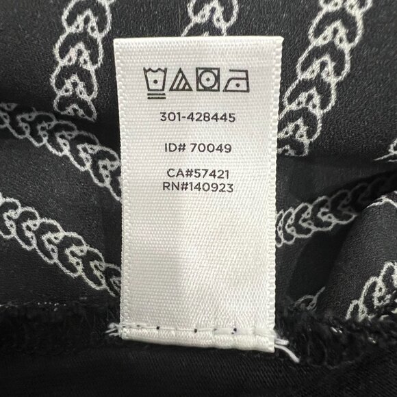 $59 Ann Taylor Loft Sleeveless Tie Neck Black White Stripe Top Size Small Blouse - Picture 7 of 7